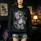 Dark Doll Voodoo Doll Halloween Graphic Crewneck Sweatshirt