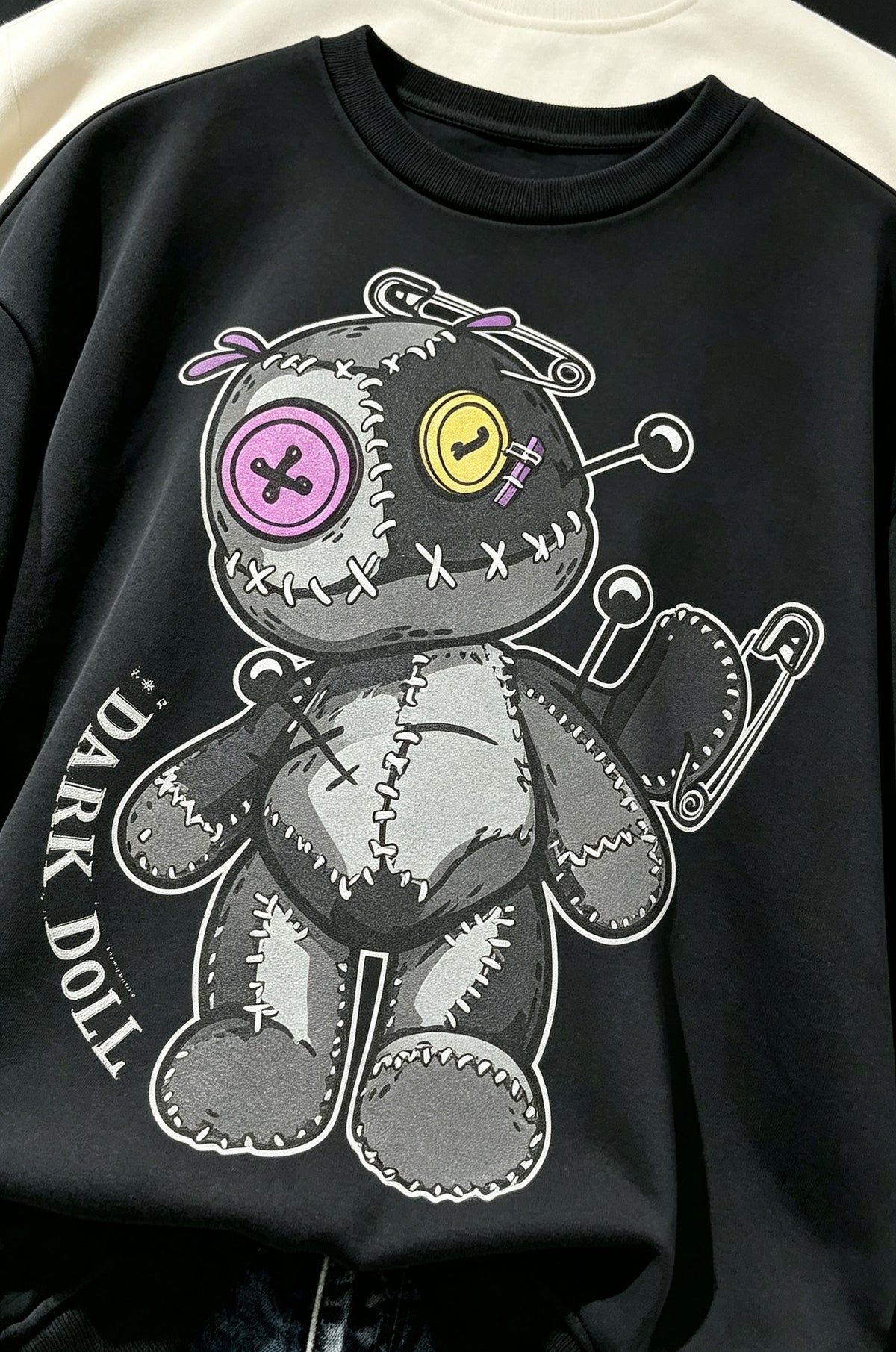 Dark Doll Voodoo Doll Halloween Graphic Crewneck Sweatshirt