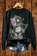 Dark Doll Voodoo Doll Halloween Graphic Crewneck Sweatshirt