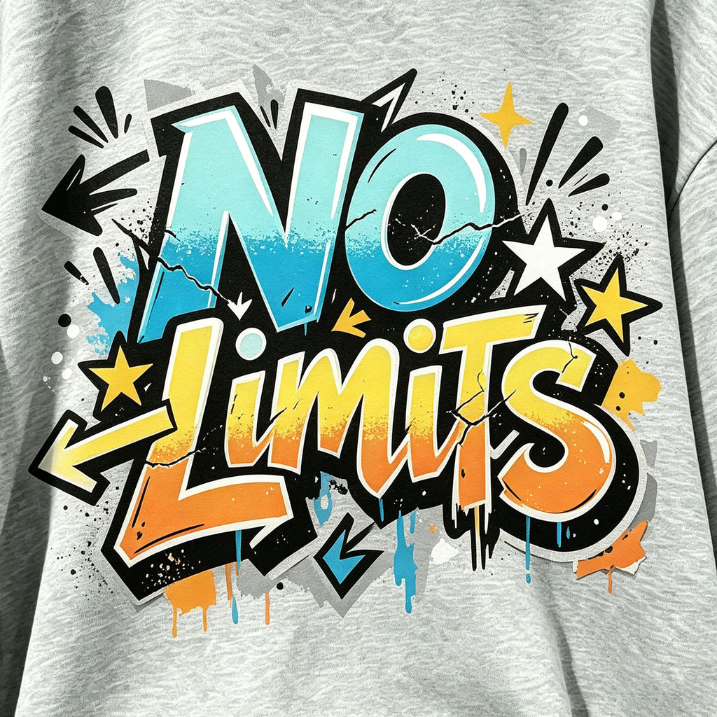 No Limits Graffiti Streetwear Crewneck Sweatshirt