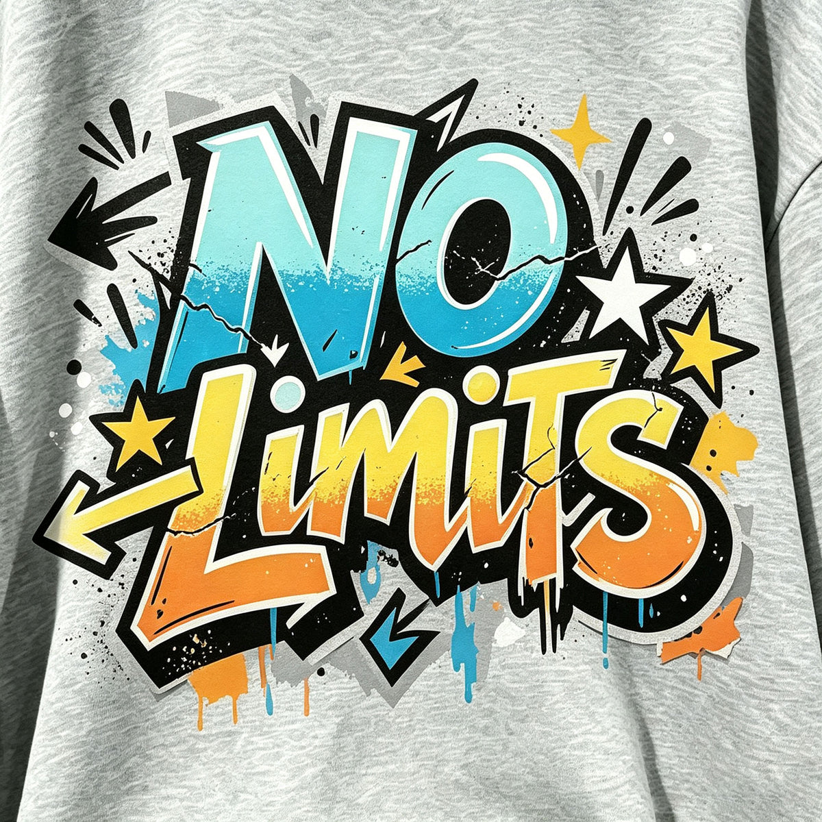 No Limits Graffiti Streetwear Crewneck Sweatshirt