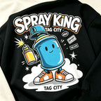 Spray King Graffiti Spray Can Cartoon Crewneck Sweatshirt